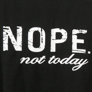 SHEIN - Curve | 2XL | Casual Black 'NOPE Not Today' Statement T-Shirt